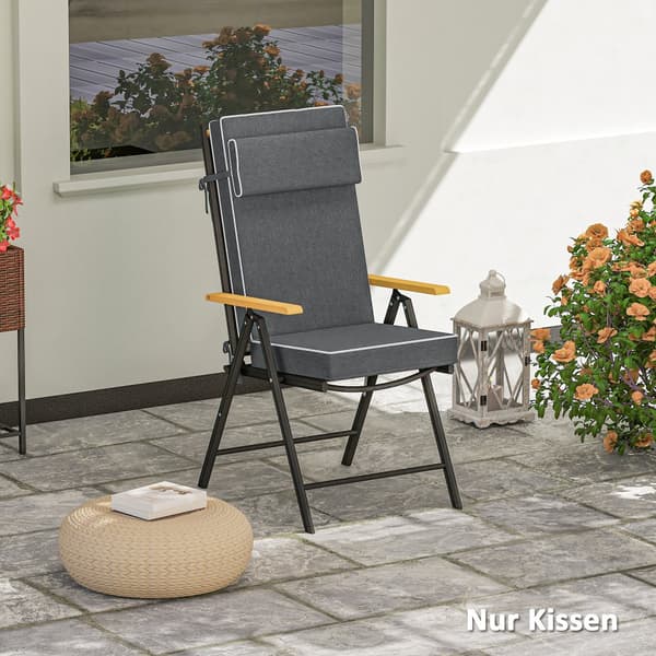 Sittkudde, 120x47x9.5 cm, Mörkgrå