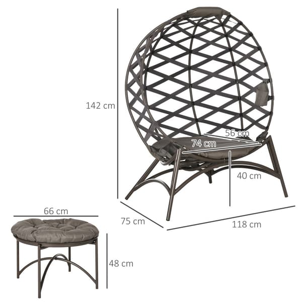 Have Stol, 2er Sæt, 118x75x142 cm, Sand