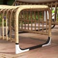 Miniatyrbillede 9 af 9: Afslapningsstol med fodskammel, Rattan, 65x93x80 cm, Creme Hvid