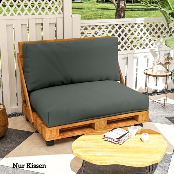 Kuddset, 120x80x20 cm, Mörkgrå