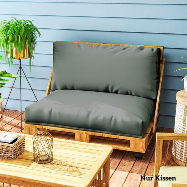 Kuddset, 120x80x20 cm, Mörkgrå