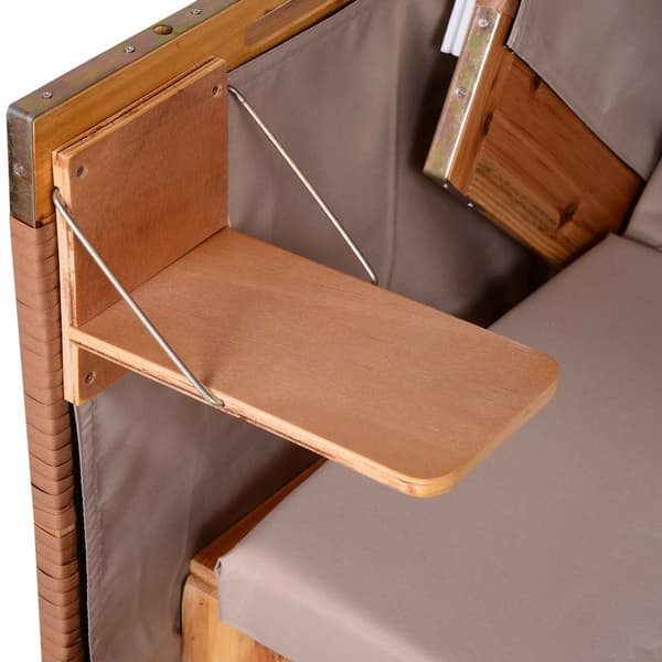 Strandkorb, 118x79x160 cm, Beige