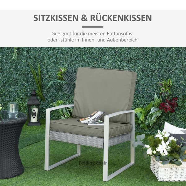 Kuddset, 2er-Set, 56x52 cm, Mörkgrå
