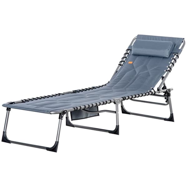 Solstol, 188x57x30 cm, Grå