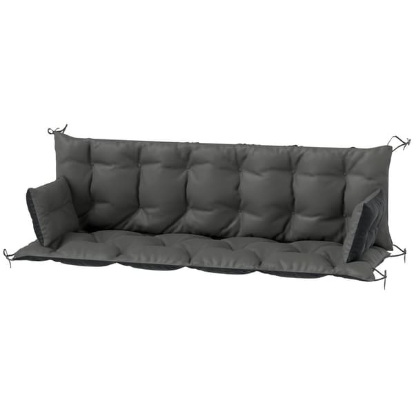 Dynor för Trädgårdsmöbler, 3, 180x110x8 cm, Mörkgrå+Svart