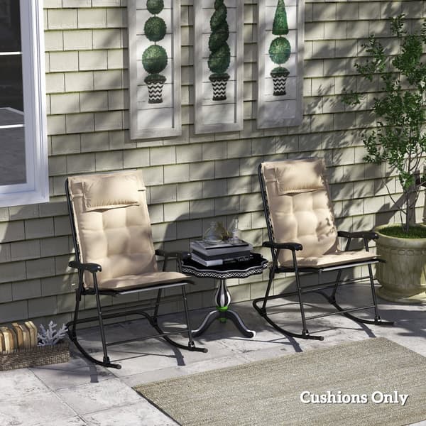 Solstolsdyna Set, 50x116x5 cm, Beige