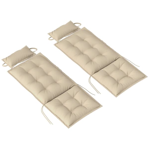 Solstolsdyna Set, 50x116x5 cm, Beige