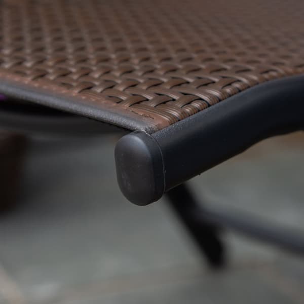 Hopfällbar Stol, Polyrattan, 58x71x111 cm, Brun