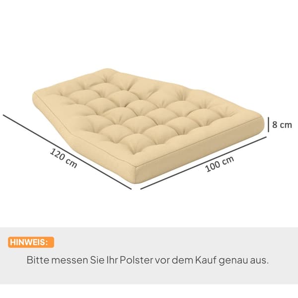 Istuintyyny, 120x100x8 cm, Beige