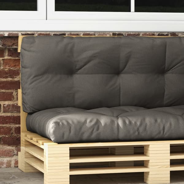 Kuddset, 3-sits, 120x80x12 cm, Mörkgrå