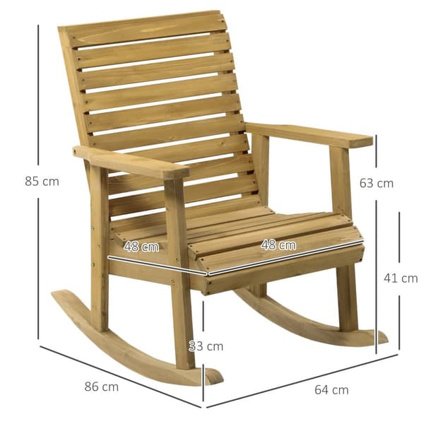 Gynge Stol, 64x86x85 cm, Lys Brun