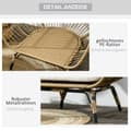 Miniatyrbillede 7 af 9: Rattan Stol, 105x97x150 cm, Khaki
