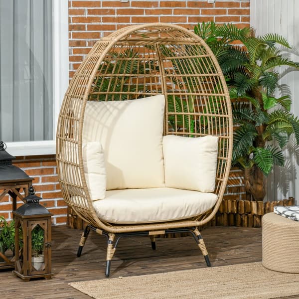 Rattan Stol, 105x97x150 cm, Khaki
