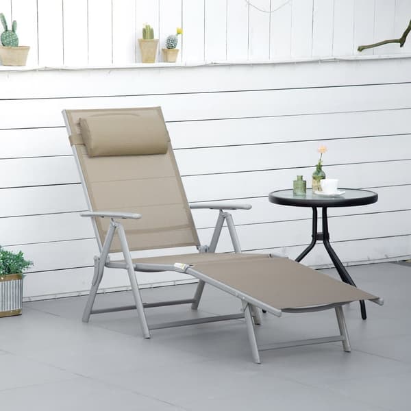 Auringonottotuoli, 137x63.5 cm, Khaki