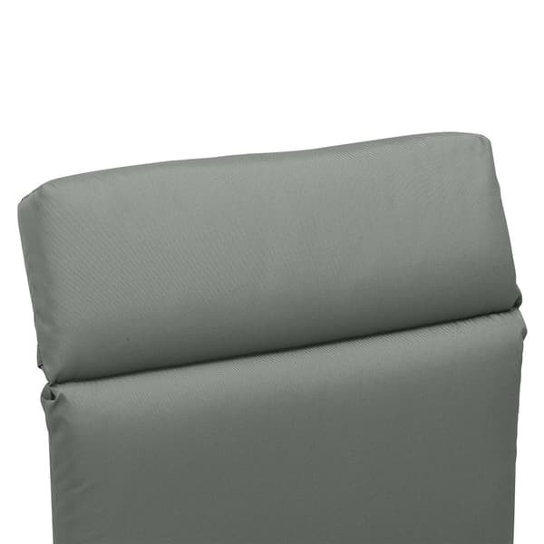 Solstolsdyna, 196x55x8 cm, Mörkgrå