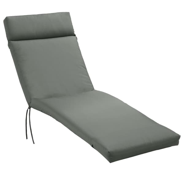 Solstolsdyna, 196x55x8 cm, Mörkgrå