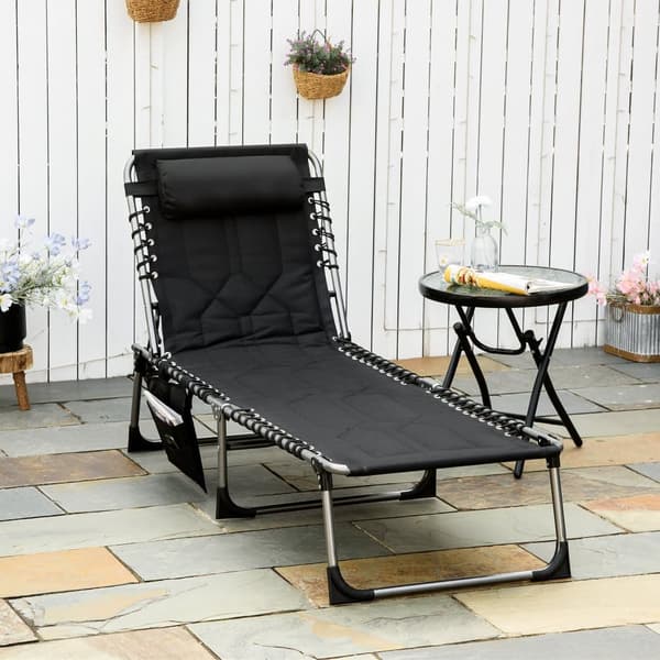 Solstol, 188x57x30 cm, Sort