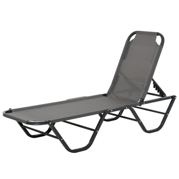 Solstol, 163x58.5x91 cm, Grå Svart