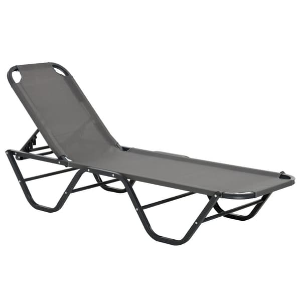 Solstol, 163x58.5x91 cm, Grå Svart