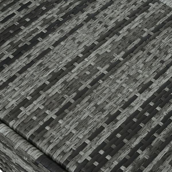 Havemøbler, 200x73x30-103 cm, Grå