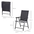 Miniatyrbild 3 av 9: Campingstolar, 2-delars set, 58x64x94 cm, Svart