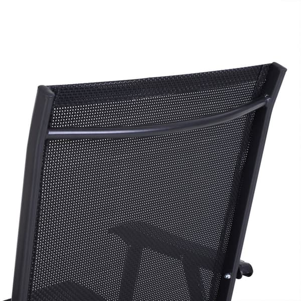 Campingstolar, 2-delars set, 58x64x94 cm, Svart