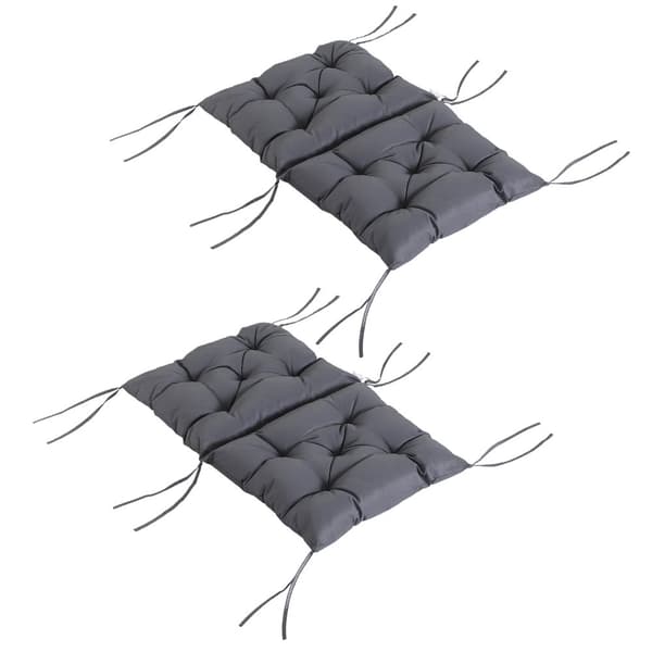 Stolsdynset, 98x50x8 cm, Mörkgrå