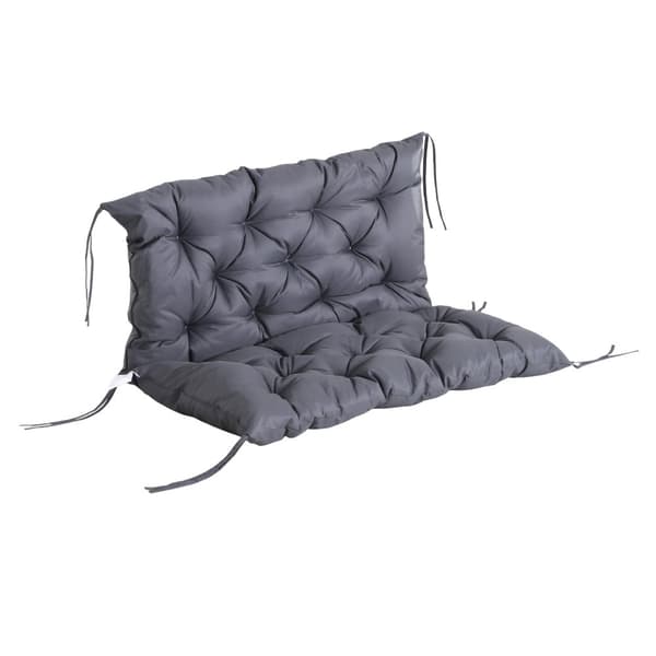 Havepude til Bænk, 100x98x8 cm, Mørkegrå