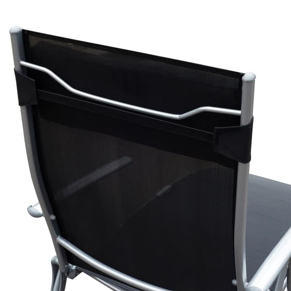 Auringonottotuoli, 180x63.5 cm, Musta