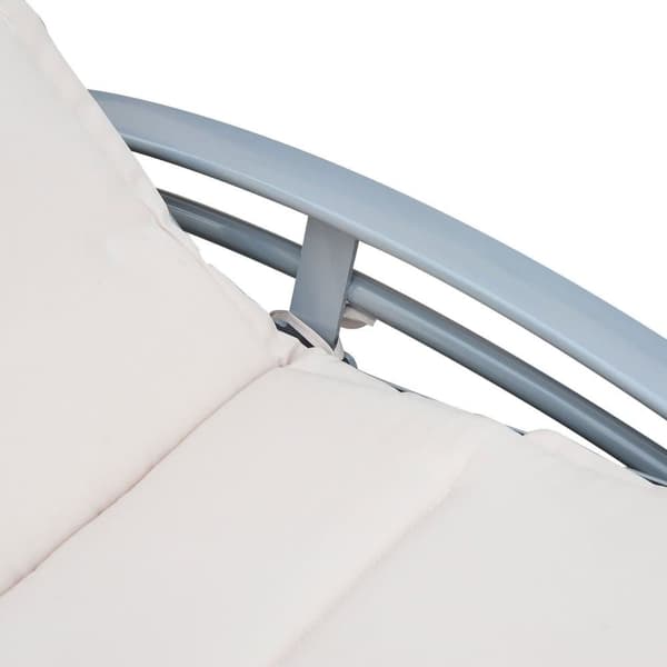 Solstol, 170x64x82 cm, Creme Hvid