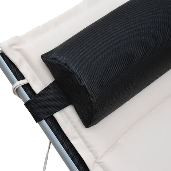 Solstol, 170x64x82 cm, Creme Hvid