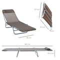 Miniatyrbillede 3 af 9: Solstol, 182x56x24.5 cm, Brun