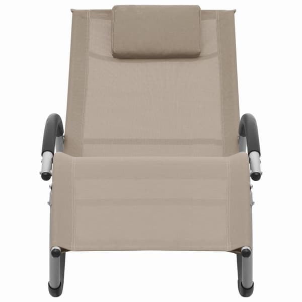 Solsäng med kudde taupe textilene