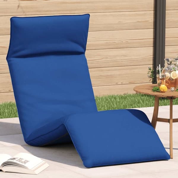 Hopfällbar solstol kungsblå 175x54x8,5 cm oxfordtyg