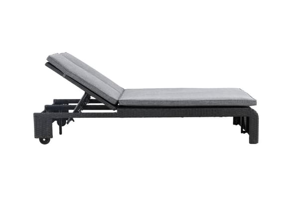 FURNLUX SOLSTOL FÖR UTOMHUSBRUK LONDON GRÅ & SVART 119CM