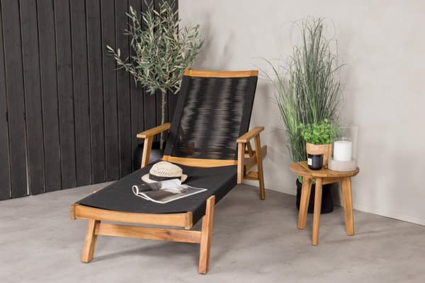 FURNLUX ULKONA AURINKOTUOLI LITTLE JOHN BLACK & ACACIA 73CM