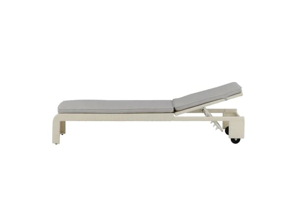 FURNLUX UDENDØRS SOLSENG LONDON GRÅ & HVID 196 CM