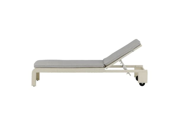 FURNLUX UDENDØRS SOLSENG LONDON GRÅ & HVID 196 CM