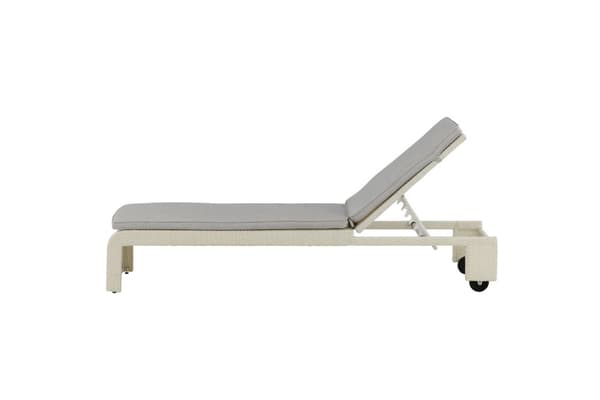 FURNLUX UDENDØRS SOLSENG LONDON GRÅ & HVID 196 CM