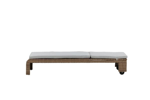 FURNLUX ULKOKÄYTTÖÖN TARKOITETTU AURINKOTUOLI LONDON HARMAA & RUSKEA 196CM