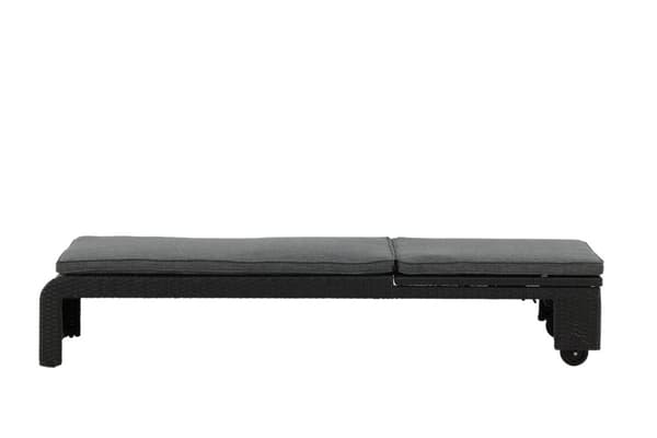 FURNLUX SOLSTOL FÖR UTOMHUSBRUK LONDON GRÅ & SVART 196CM