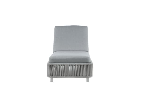 FURNLUX SOLSTOL FÖR UTOMHUSBRUK VIRYA GRÅ & VIT 75CM