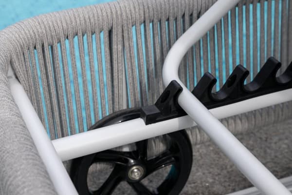 FURNLUX SOLSTOL FÖR UTOMHUSBRUK VIRYA GRÅ & VIT 75CM