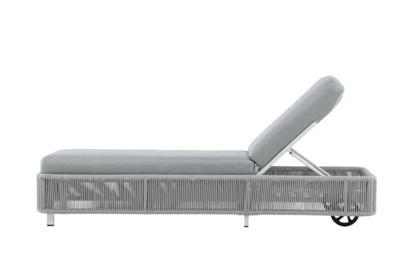 FURNLUX SOLSTOL FÖR UTOMHUSBRUK VIRYA GRÅ & VIT 75CM