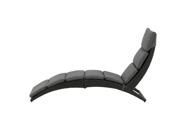 FURNLUX SOLSTOL FÖR UTOMHUSBRUK ARCHIE GRÅ & SVART 64CM