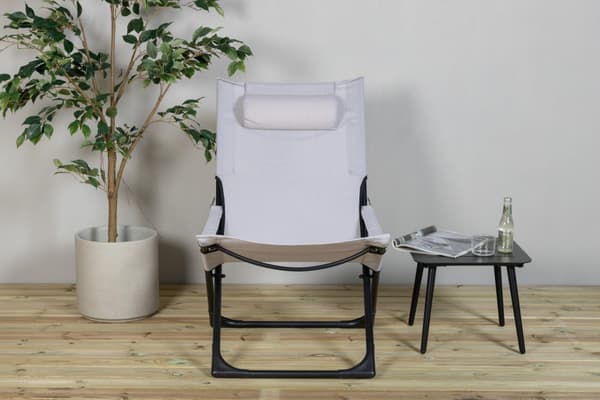 FURNLUX SOLSTOL FÖR UTOMHUSBRUK SEVILLE GRÅ & SVART 63CM