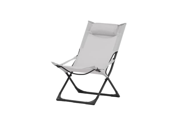 FURNLUX SOLSTOL FÖR UTOMHUSBRUK SEVILLE GRÅ & SVART 63CM