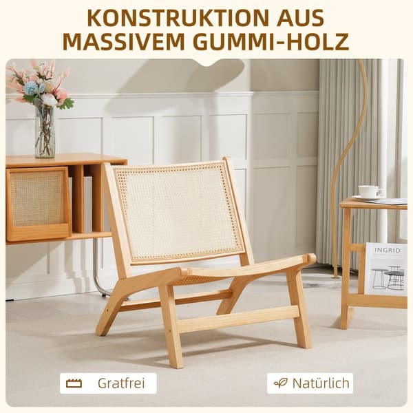 Stol utan armstöd, 64x70x74 cm, Naturträ