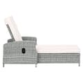 Miniatyrbilde 2 av 2: Vinga solseng polyrattan med pute natur, sandfarget.