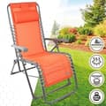 Miniatyrbild 3 av 4: Chaise Longue - Aktive Garden - Orange - Gravité Noll - Fällbar - Med Kudde